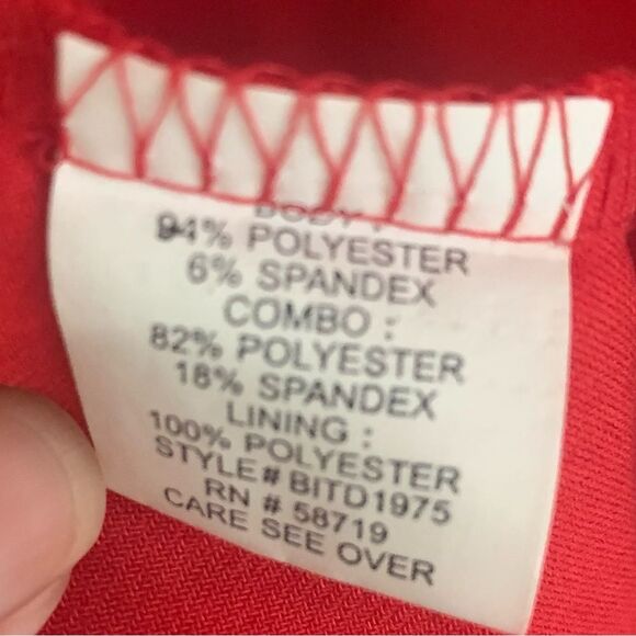 B-Slim by NY Collection Cross-Front Fit & Flare Dress - Picture 6 of 8